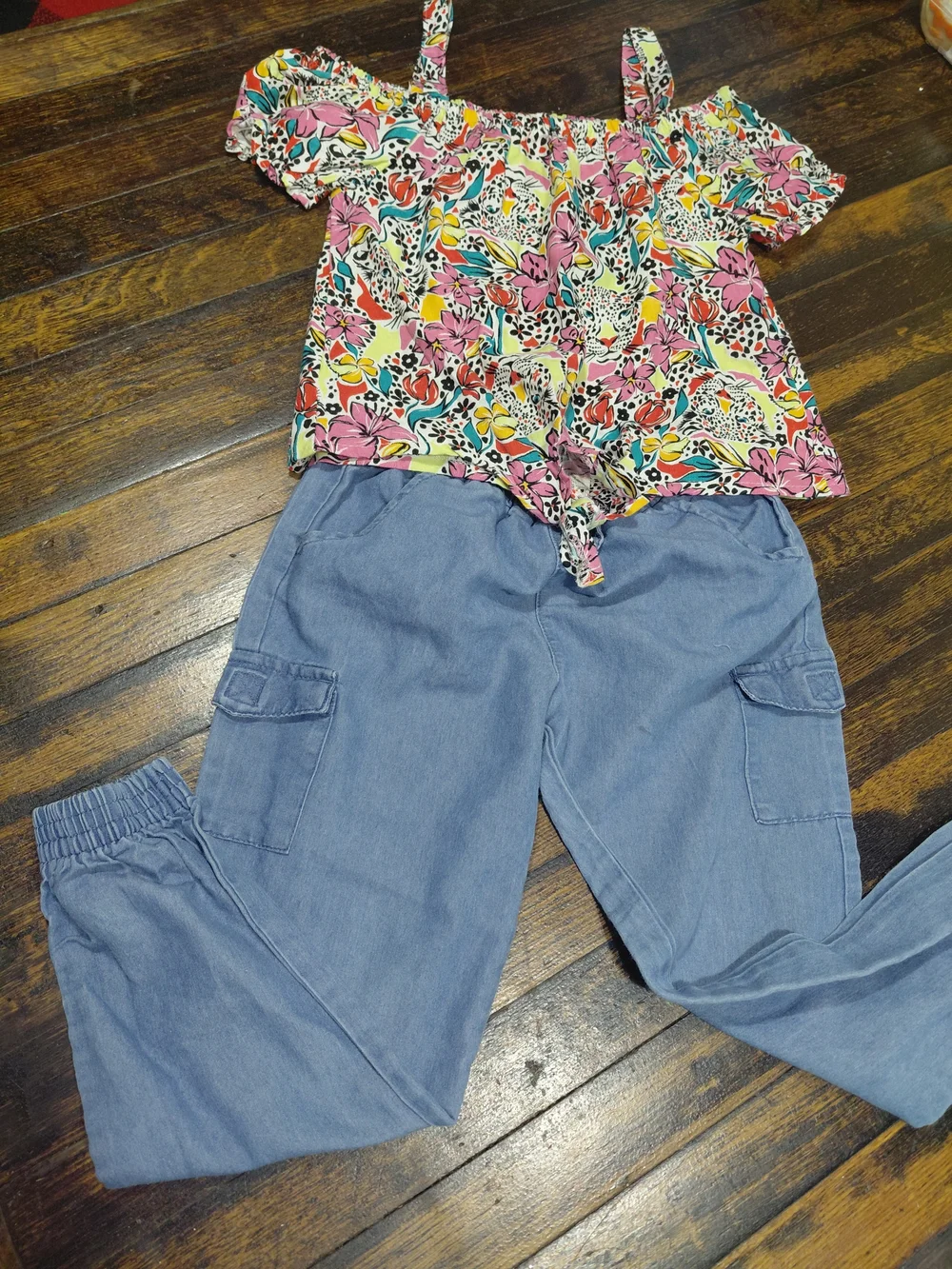 Vince Camuto Light Blue Cargo Jogger Pants for Kids